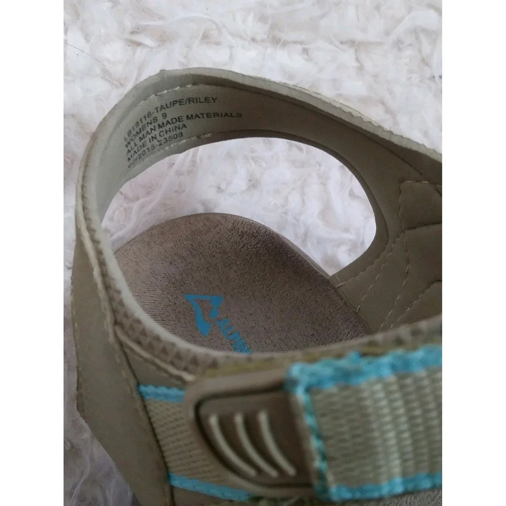 Alpine Design Riley Taupe Women's Sz 9 Open Toe Adjustable Strap Comfort Sandals